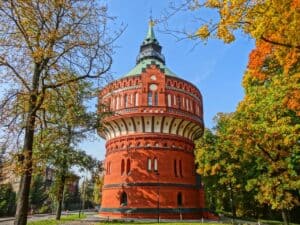 zabytkowa wieża ciśnień z Muzeum Wodociągów
